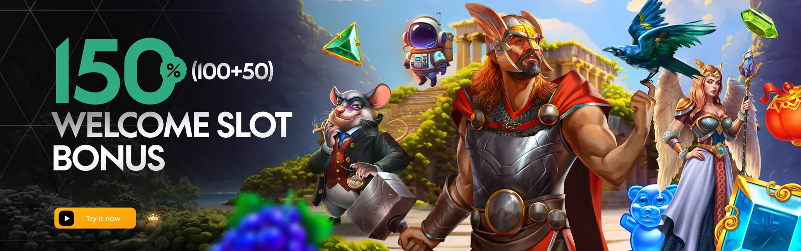 150% Welcome Slot Bonus
